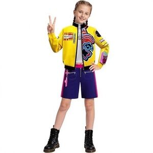 KPop Demon Hunters Sz 9-10 Rumi Cosplay Costume 2 PC Set Girls Kids Dress Up NWT